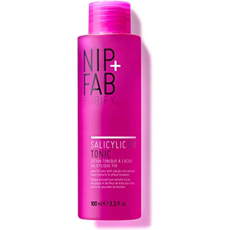 Nip + Fab Salicylsäure Fix Tonic für Gesicht mit Hamamelis, Lotusblüten-Extrakt, BHA-Toner für Ausbrüche, Poren minimieren, Ölkontrolle, 98 ml