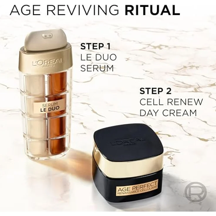 L’Oréal Paris Age Perfect Le Duo Serum, verjüngendes Zweiphasenserum mit Vitamin C und Niacinamid für klare und glatte Haut, 30 ml – Bild 7