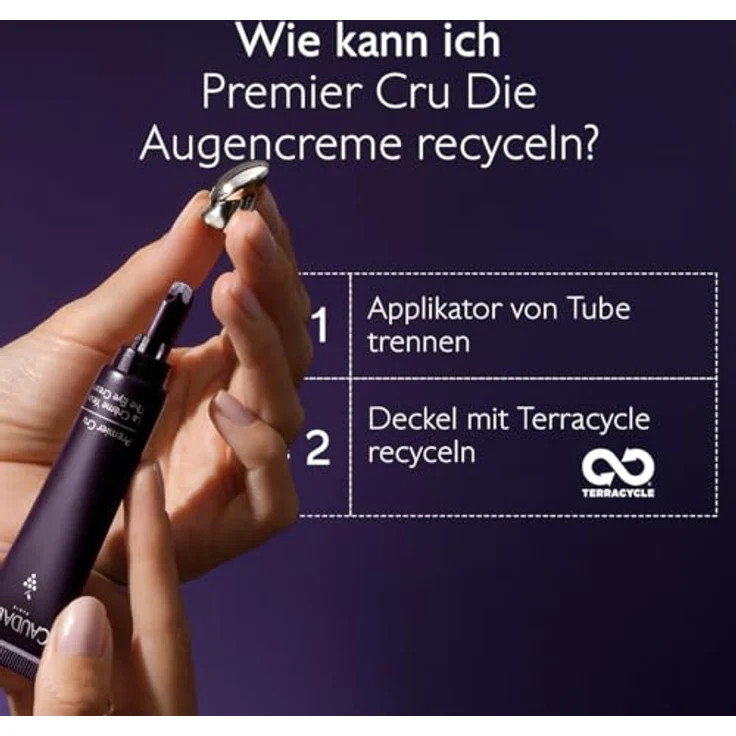 Caudalie Premier Cru Augencreme, 15 ml - Hochwertige Augenpflege mit Massage-Applikator, Dunkelviolett – Bild 6