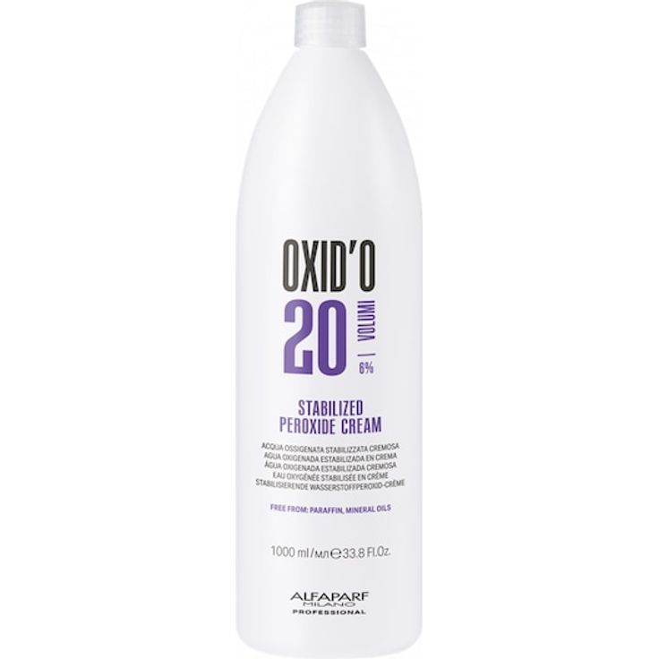 Alfaparf Milano Oxid'o 20 Vol 6% Stabilized Peroxide Cream, Haartönung Unisex, 1000 ml, für Aufhellungen um 1-2 Stufen, parabenfrei