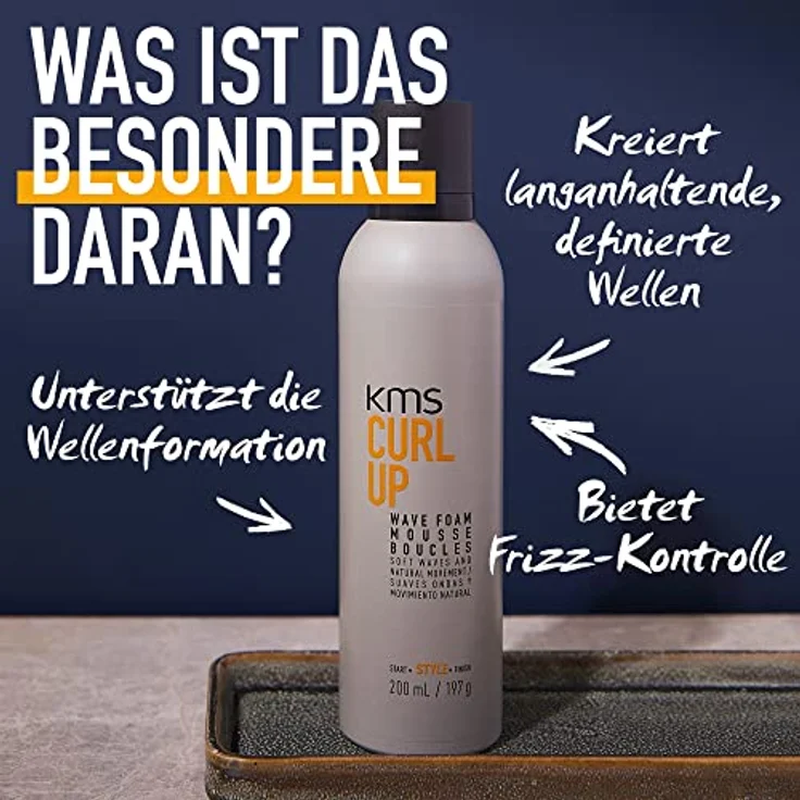 KMS California Curl Up Wave Foam, 1er Pack (1 x 200 ml) – Bild 2