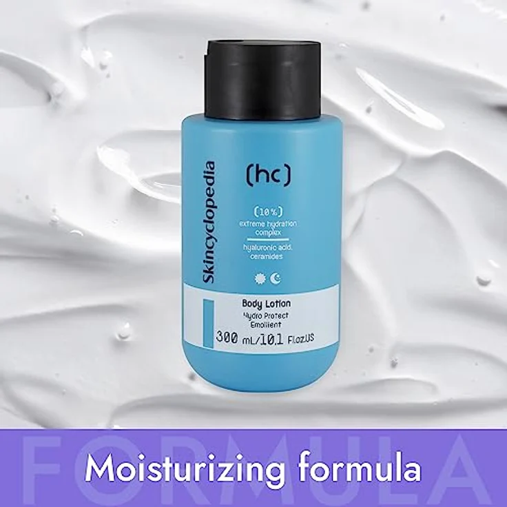 Skincyclopedia Hyaluron Bodylotion, Feuchtigkeitslotion mit Hyaluronsäure und Ceramiden, 300ml, dermatologisch getestet – Bild 4