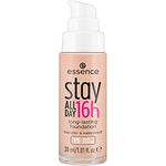 essence stay ALL DAY 16h long-lasting Foundation, Make Up, wischfest, wasserfest, Nr. 15 Soft Creme, nude, langanhaltend, mattierend, weichzeichnend, matt, vegan, ölfrei, wasserfest (30ml)