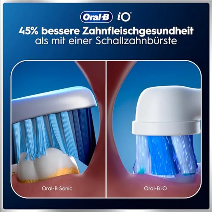 Braun Oral-B iO Series 6 Plus Edition, elektrische Zahnbürste mit 5 Reinigungsmodi, graue Ausführung, inklusive 3 Aufsteckbürsten und Reiseetui – Bild 8