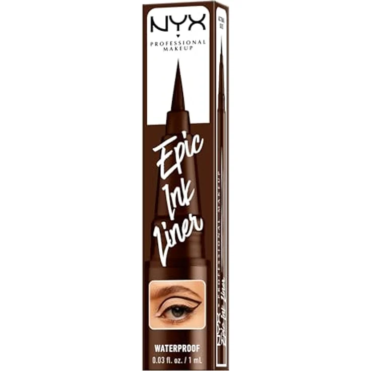 NYX Professional Makeup Epic Ink Liner, Eyeliner 1 ml, vegan, wasserfest, Farbe: Milk Chocolate – Bild 8