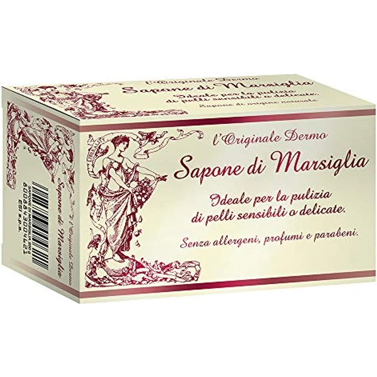 ESI Savon de Marseille, originale Handseife mit feuchtigkeitsspendendem Olivenöl, dermatologisch getestet, ohne Duft- und Farbstoffe, 200 g