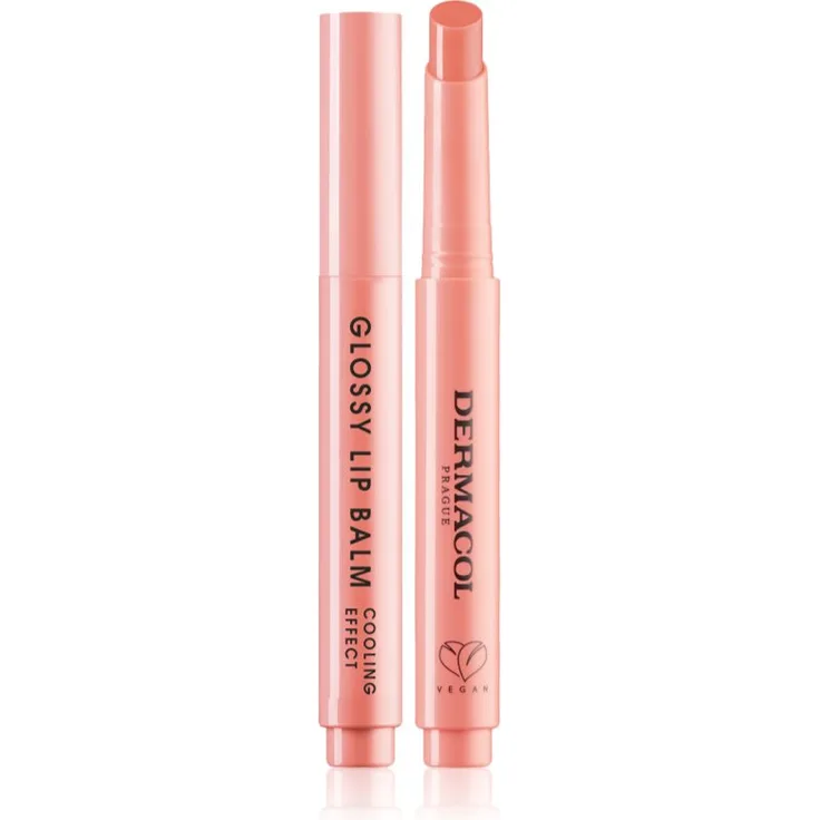 Dermacol Beauty Stick Glossy Lip Balm, pflegendes Lipgloss mit kühlender Wirkung, Duft 03 Peach, 2.2 g
