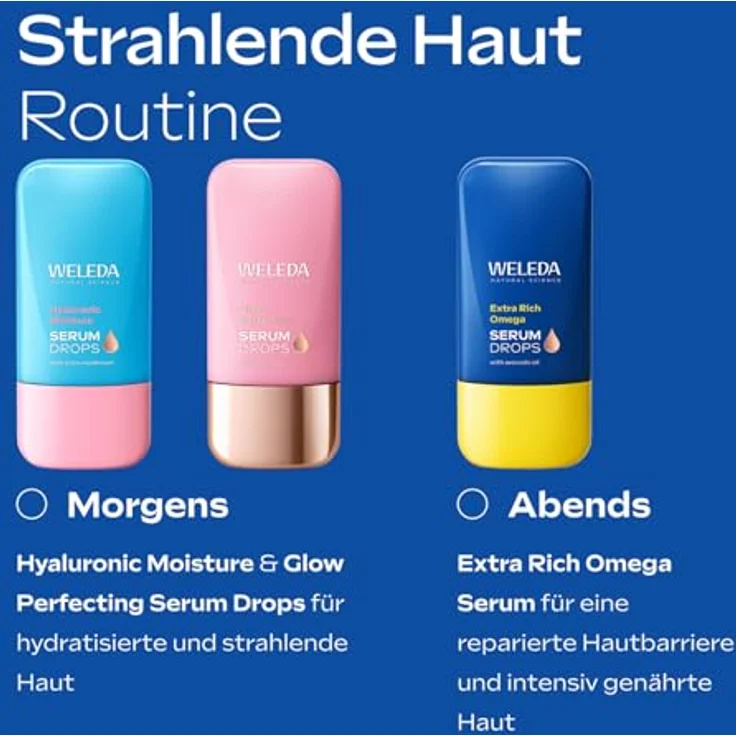 Weleda Extra Rich Omega Serum Drops, Feuchtigkeitsserum mit pflanzlichen Ölen, 30 ml für anspruchsvolle, trockene Haut – Bild 7