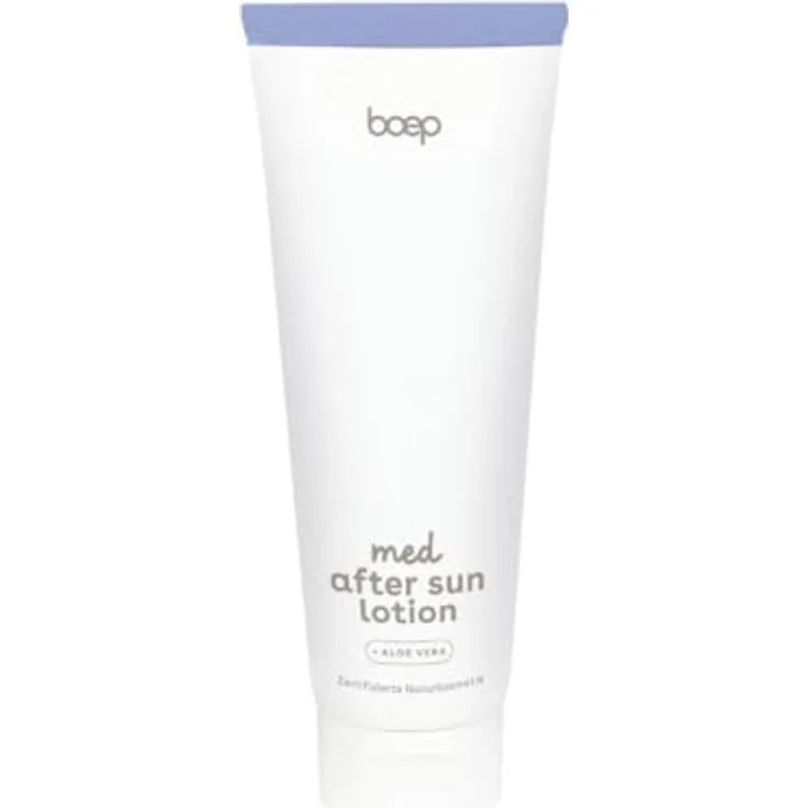 boep med After Sun Lotion, feuchtigkeitsspendende & duftstofffreie Pflege für empfindliche Haut mit Aloe Vera, vegan, 100 ml