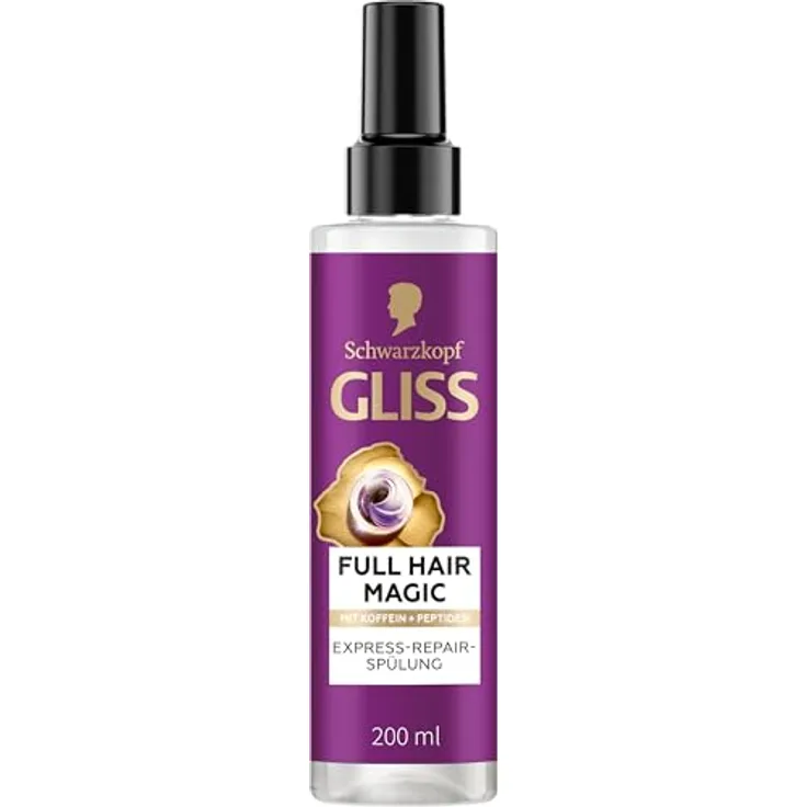 Gliss Kur Express-Repair-Spülung Full Hair Magic, 200 ml, für sofortige Kämmbarkeit, Fülle und Hitzeschutz bis 230 °C