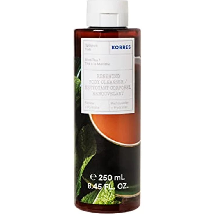 KORRES revitalisierendes Duschgel MINT TEA mit aktiv Aloe-Vera, dermatologisch getestet, vegan, 250 ml – Bild 1
