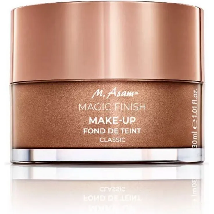 M. Asam Magic Finish Make-up 30 ml, 4-IN-1 Primer, Make-up, Concealer und Puder mit LSF 30 für dunklere Hauttöne, mattierender Teint