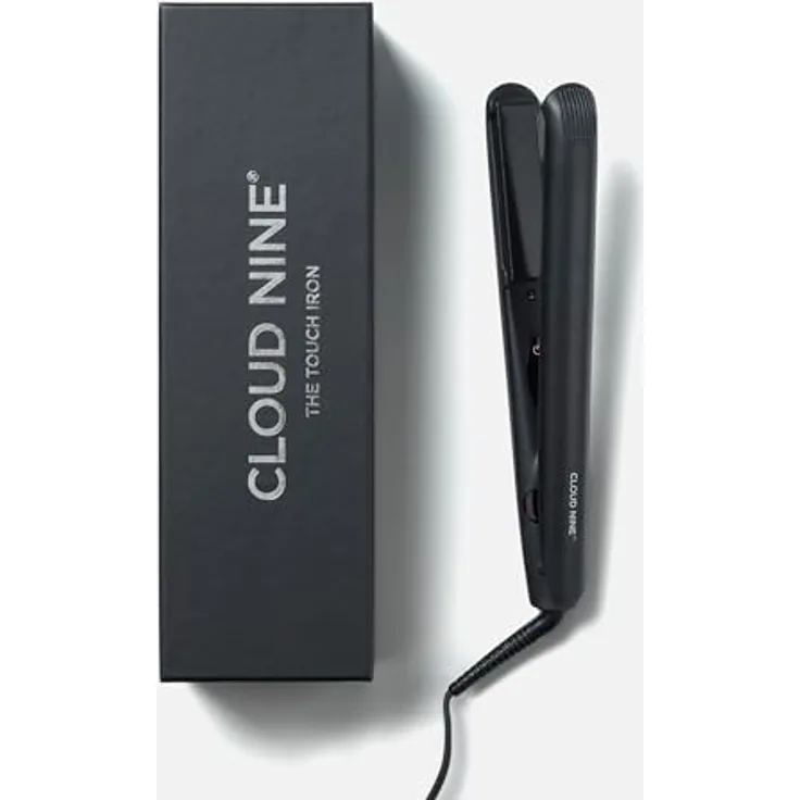 Cloud Nine The Touch Iron Glätteisen Schwarz – Haarglätter mit Touch-Technologie, Sericite-Platten & 2 Temperatureinstellungen (165–195 °C), sofort einsatzbereit