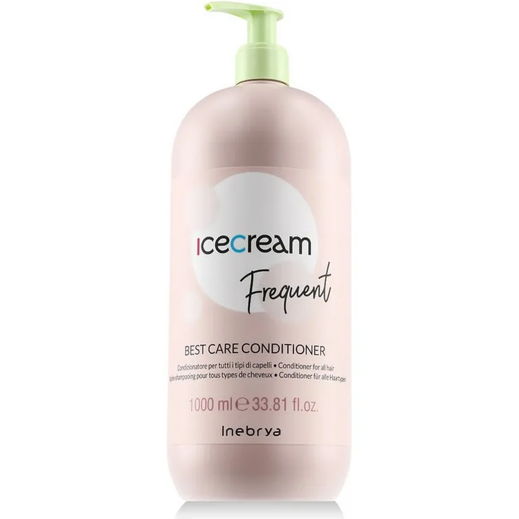 Inebrya Haarspülung Ice Cream Frequent, Conditioner mit 1000 ml und pflegenden Inhaltsstoffen