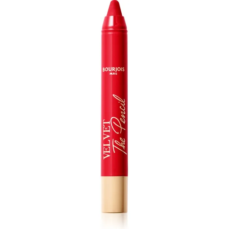 Bourjois Velvet the Pencil, dünner Lippenstift mit Matt-Effekt, hochpigmentiert, Farbton 07 Rouge Es-carmin, 1,8 g