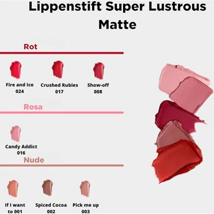 Revlon Super Lustrous The Luscious Mattes, Lippenstift mit Matt-Effekt, 024 Fire And Ice, langlebig, 4.2g – Bild 3
