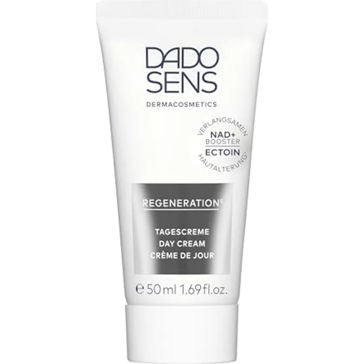 DADO SENS REGENERATION E TAGESCREME (50 ml) - Regenerierende Anti-Aging Gesichtspflege für sensitive Haut, mit Ectoin und NAD+ Booster, feuchtigkeitsspendend, mildet Falten