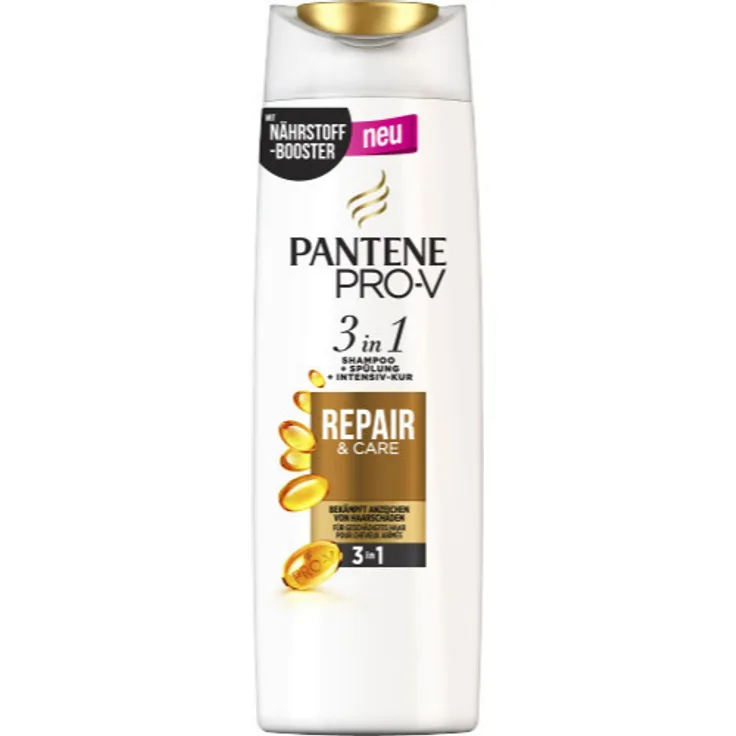 Pantene Pro-V Shampoo Pantene Pro-V Shampoo Repair & Care 3in1 Shampoo, Pflegespülung & Kur Haarshampoo 250.0 ml