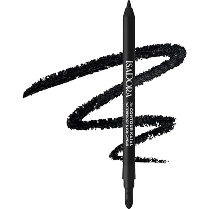 IsaDora Perfect Contour Kajal Eyeliner, wasserfester und langanhaltender Augenkonturenstift in Intense Black, 1,2 g – Bild 1