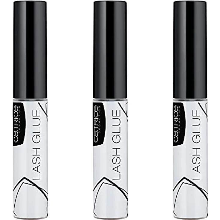 Catrice Lash Glue, Wimpernkleber, transparent und langanhaltend, Fake Lashes-Zubehör, Nr. 010, 3er Set (3 x 4,7ml)