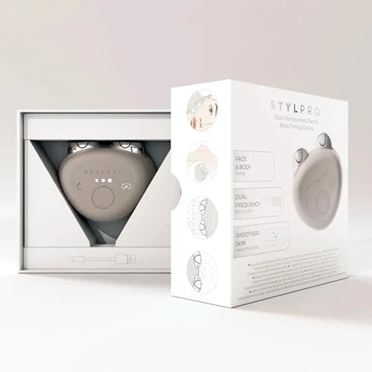 STYLPRO Dual Microcurrent Face & Body Toning Device, Massagegerät mit zwei Frequenzen und drei Intensitätsstufen, wasserfest – Bild 8