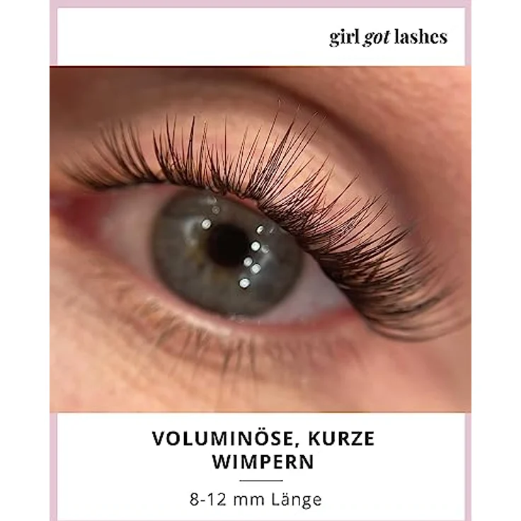 GirlGotLashes Mini Box Cat Eye Edition N°3, Wimpernextensions für Zuhause, 1 Paar Fake Lashes mit 5-7 Tagen Halt, vegan, handgemacht, C-Curl Styles – Bild 2