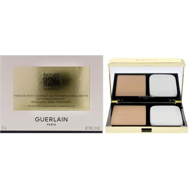 GUERLAIN Parure Gold Skin Control, mattierendes Kompakt-Make-up, Farbton 3N Neutral, 8,7 g – Bild 1