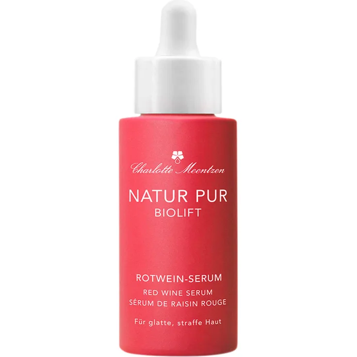 Charlotte Meentzen Natur Pur BIOLIFT Rotwein-Serum, Gesichtsserum mit Intensivwirkung gegen Hautalterung, 30 ml