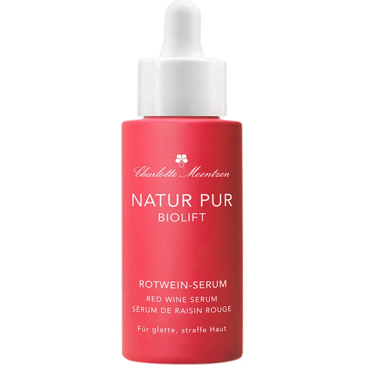 Charlotte Meentzen Natur Pur BIOLIFT Rotwein-Serum, Gesichtsserum mit Intensivwirkung gegen Hautalterung, 30 ml
