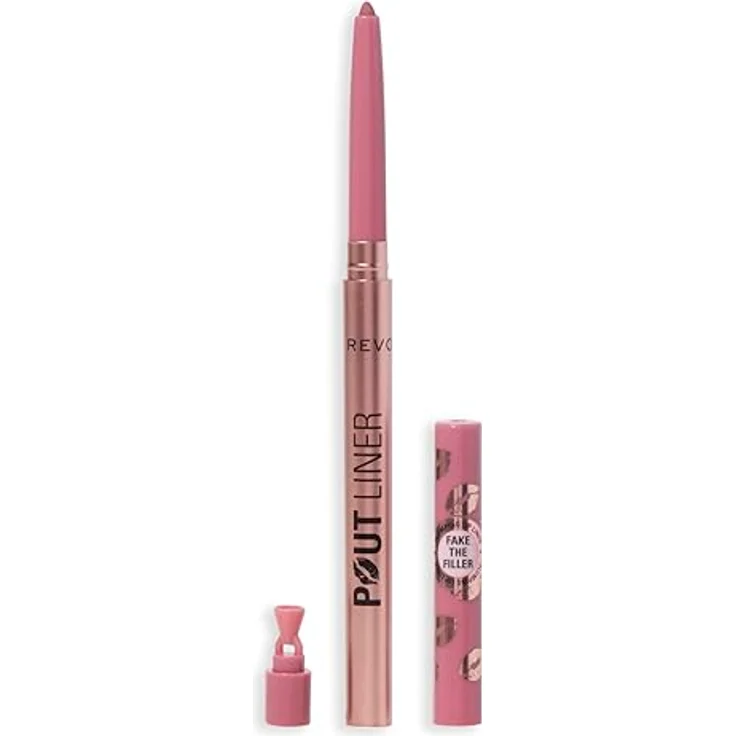 Makeup Revolution Pout Liner Lippenkonturenstift, Farbton Kiss Baby Pink, 0.2 g, veganer Lip Liner für mehr Volumen mit cremiger Textur – Bild 1