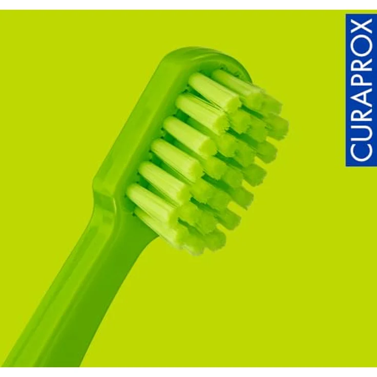 Curaprox Kids Travel Refill, Ersatz-Kopf für Kinderzahnbürsten, grün, 2er Pack mit feinen Borsten – Bild 4