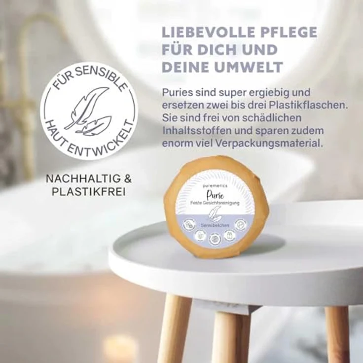 puremetics Fester Cleanser Gesichtsreinigung, Sensibelchen, seifenfreie Formel, 60g – Bild 2
