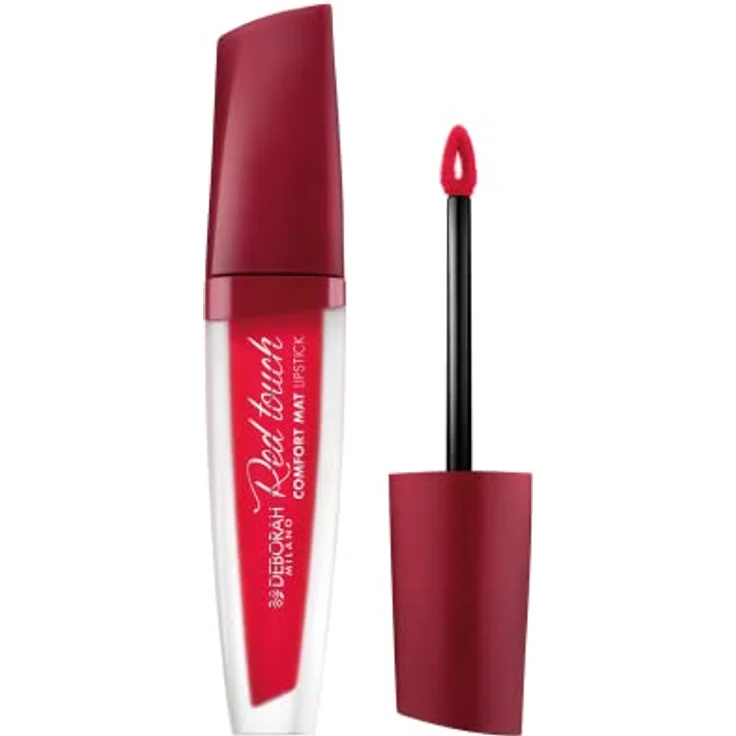 Deborah Milano Red Touch Lipstick Nr. 7 Fiery Red, Flüssiger Lippenstift mit ultra-mattem Finish, langanhaltend und pflegend, 4,5 g – Bild 1