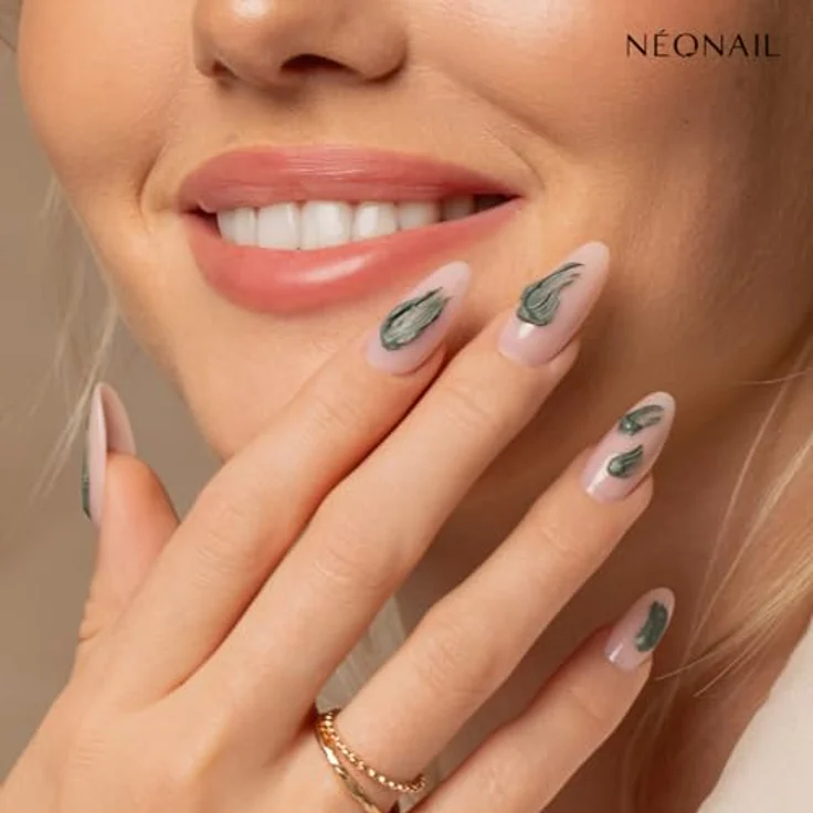 NEONAIL Unwritten Canvas Oil Paint Gel Effect Kunstnägel, gräuliches Grün mit mattem Finish, 5 g – Bild 6