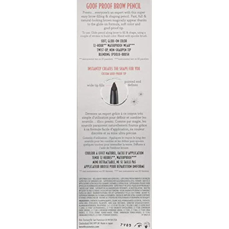 Benefit Augen Augenbrauen Augenbrauenstift Goof Proof Brow Pencil Nr. 04 Medium 0,34 g – Bild 3