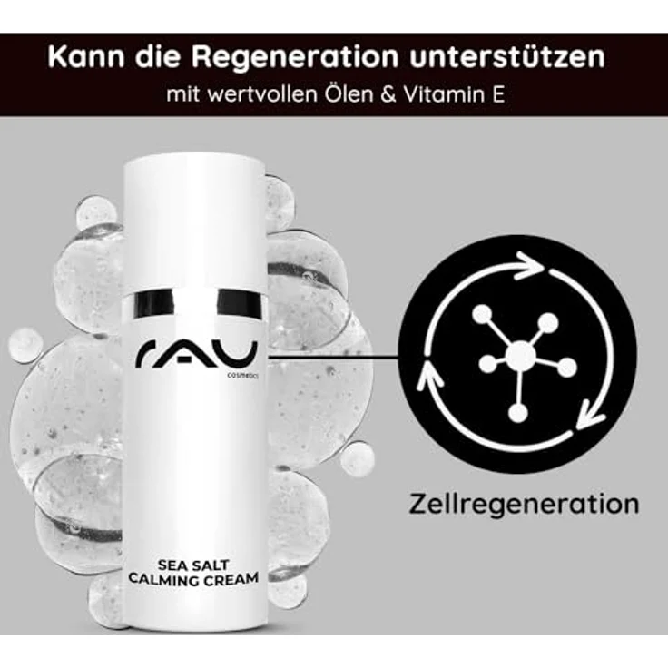 RAU Cosmetics Sea Salt Calming Cream 50 ml - Feuchtigkeitscreme mit Meersalz und PHA, Anti Pickel - Für Männer und Frauen – Bild 2