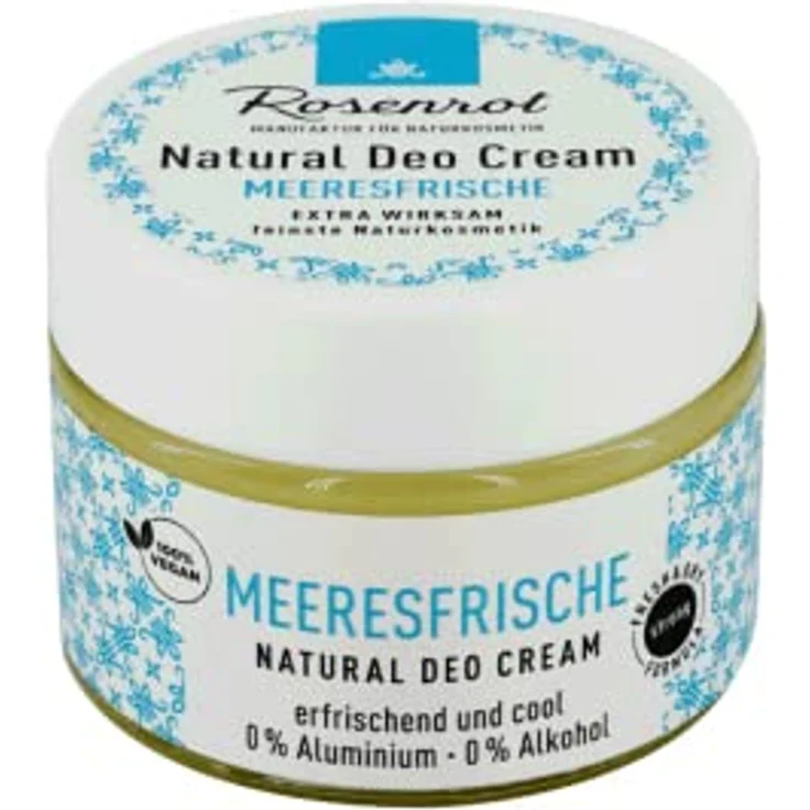 Rosenrot Deo-Creme Meeresfrische, 100% natürliche Deocreme mit Fresh and Dry Formel, 50g – Bild 1