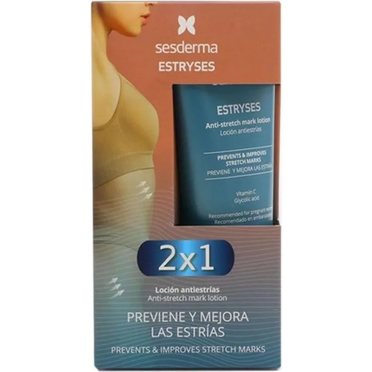 Sesderma Estryses Stretch Mark Lotion, Bodylotion zur Reduzierung von Dehnungsstreifen, 200ml - 2er Pack