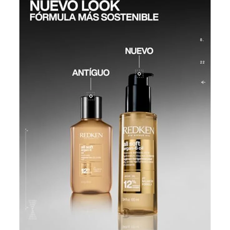 Redken All Soft Argan-6 Öl, Haaröl mit Tiefenpflege für trockenes und brüchiges Haar, 100 ml, mit Omega-6 und Argan-Öl, für Glanz und Hitzeschutz bis 230°C – Bild 2