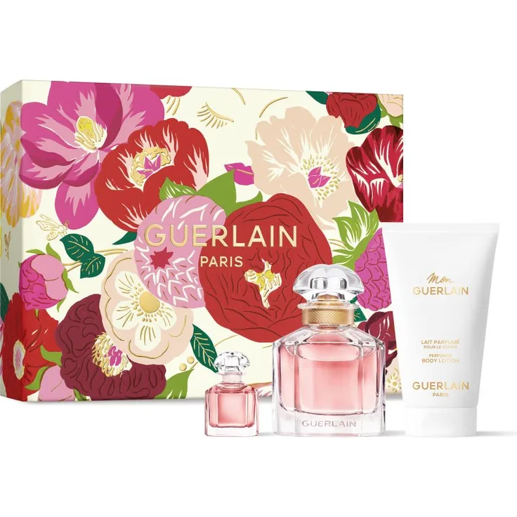 GUERLAIN Mon Guerlain Geschenkset, Damen-Duftset mit 50 ml Eau de Parfum und 75 ml Bodylotion, limitierte Edition
