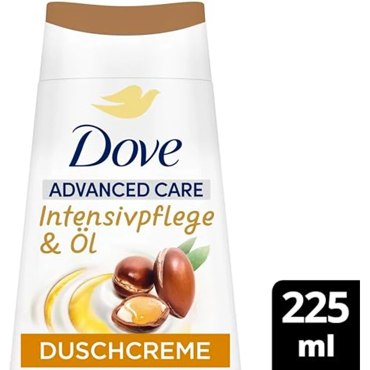 Dove Advanced Care Pflegende Duschcreme Intensivpflege & Öl 225ml, mit Arganöl, lotion-zarte Haut – Bild 2