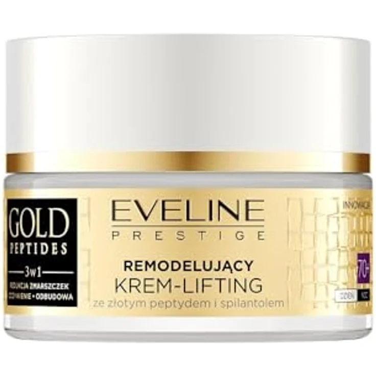 Eveline Cosmetics Gold Peptides Luxus Liftingcreme 70+, Anti-Falten Gesichtscreme für reife Haut, 50ml, feuchtigkeitsspendend, straffend, Tag- & Nachtanwendung – Bild 2