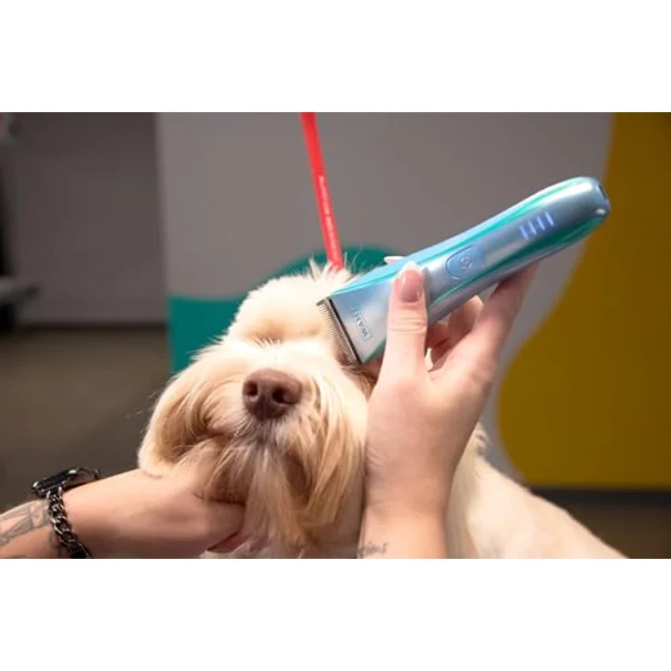 Wahl Pro Pet Motiva2 Blue Ivy, professioneller Tierhaarschneider mit 5-in-1 Schneidsatz, Akku- und Netzbetrieb, leise, ergonomisch und leicht – Bild 8
