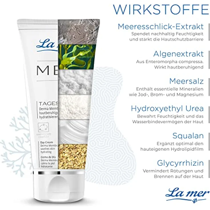 La mer MED feuchtigkeitsspendende Tagescreme - Gesichtspflege für empfindliche und trockene Haut - 50 ml, für Damen und Herren – Bild 2