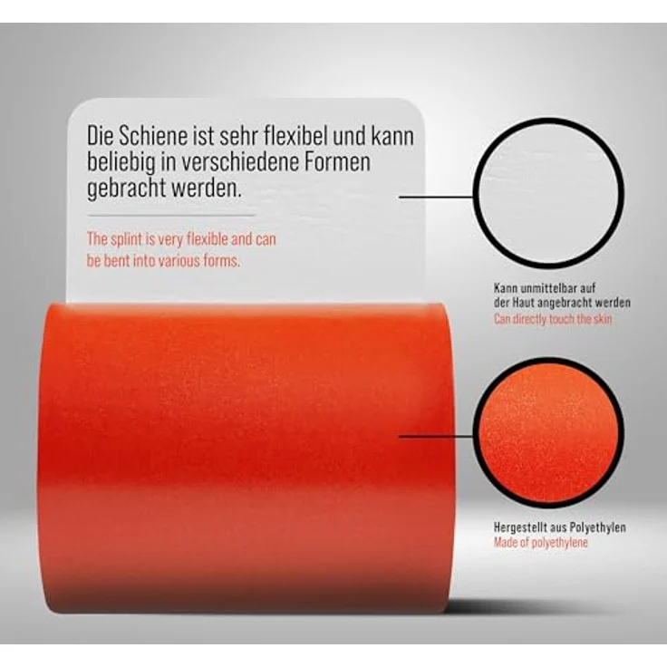 pulox Erste-Hilfe-Set 2er-Set Splint-Schienen - Roll-Splint Immobilisationschiene, Universalschiene 91,5 x 11 cm, wiederverwendbar, Rettungsschiene, Polyethylen, blau – Bild 5