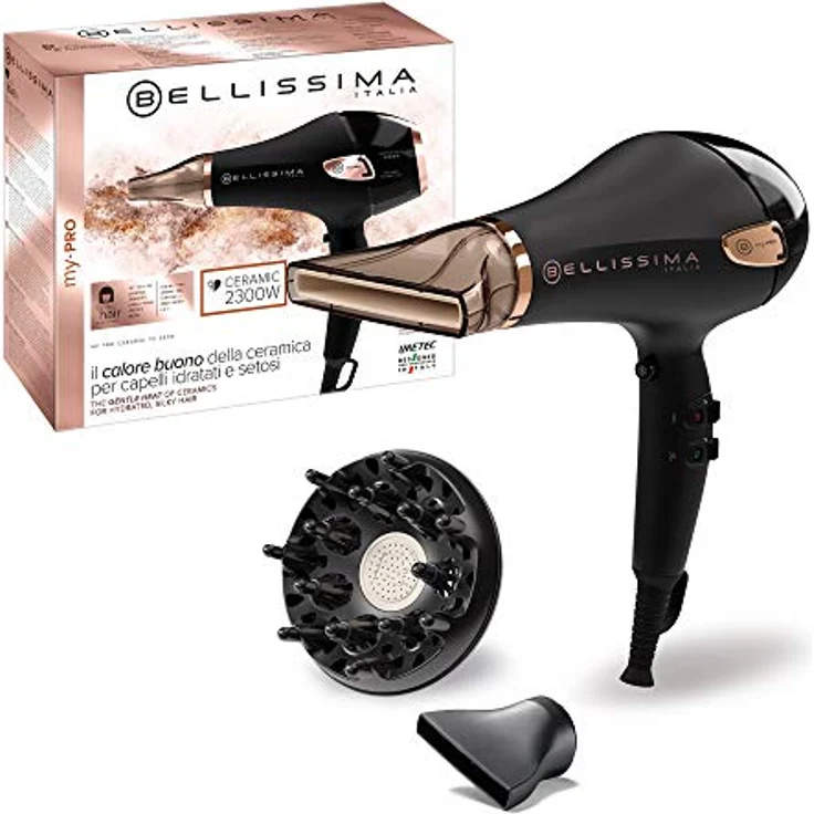 Imetec Bellissima My Pro Ceramic P5 3800, Profi-Haartrockner, Keramik-Technologie, 2300 W, sehr schmale Düse, Ionen-Technologie – Bild 2