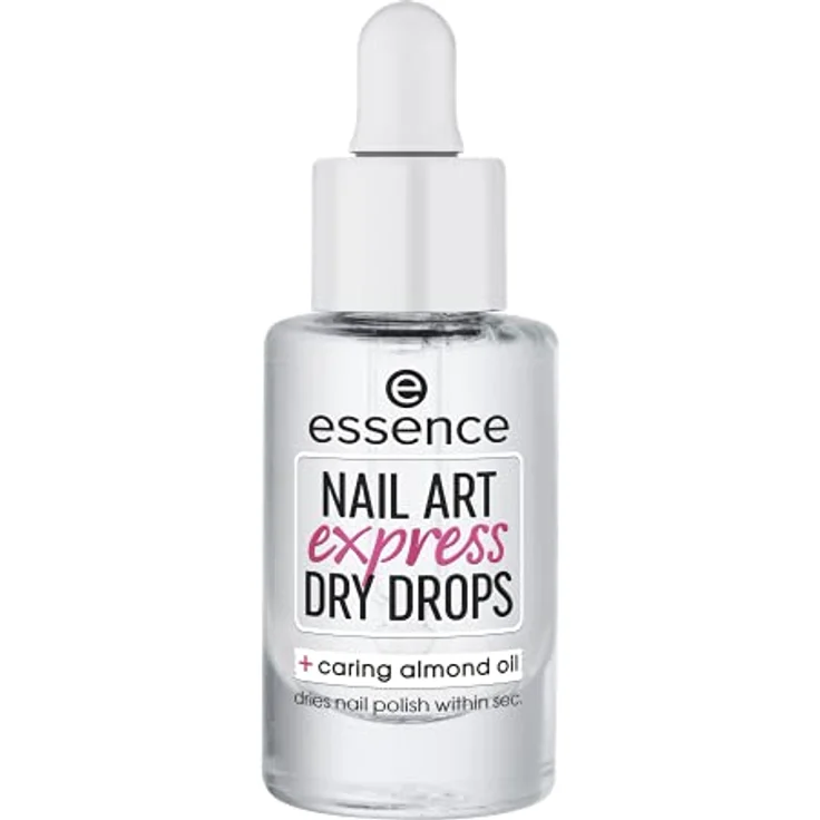 essence nail art express dry drops, Nagellack Schnelltrockner, transparent, ohne Aceton, vegan, Mikroplastik Partikel frei (8ml) – Bild 1