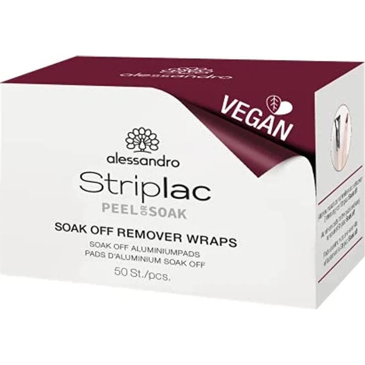 Alessandro Striplac Peel or Soak Off Remover Wraps 50 Stück ml – Bild 2
