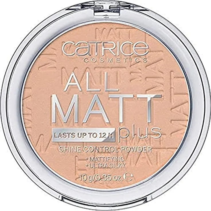 Catrice All Matt Plus Shine Control Powder, Puder, Nr. 025 Sand Beige, nude, für Mischhaut, für unreine Haut, glanzabsorbierend, langanhaltend, mattierend, matt, vegan, Nanopartikel frei (10g)