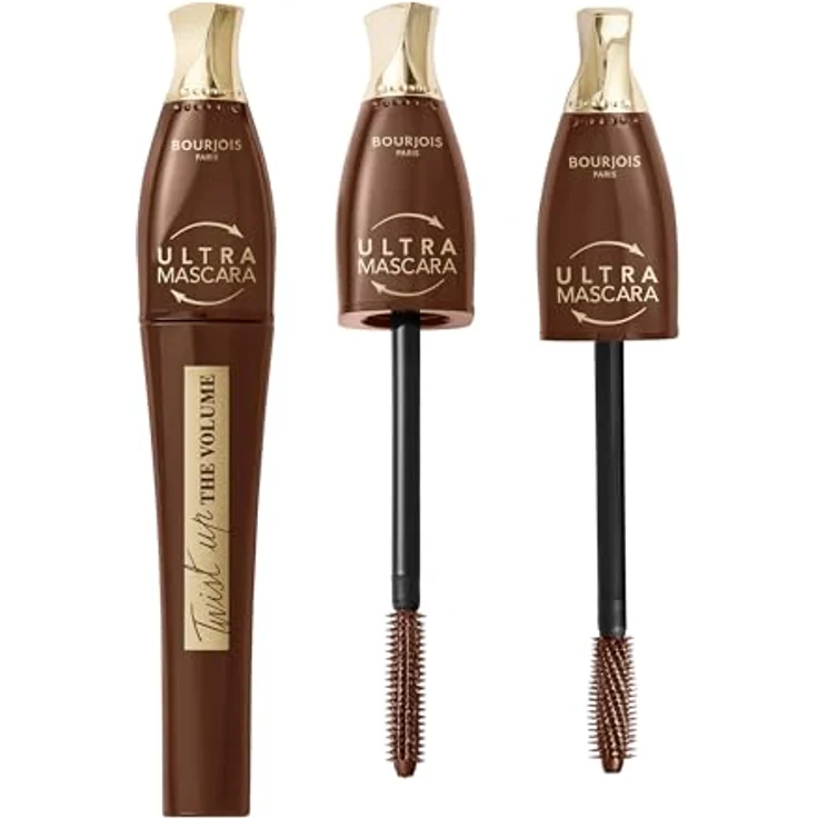 Bourjois Twist Up Volume Mascara, Wimperntusche mit Verlängerungs- und Volumeneffekt, Farbton Brown 002, 8 ml – Bild 2